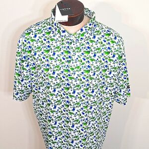 Yatta Golf Mens XXL 2XL Limes Design Short Sleeve Golf Polo Shirt
